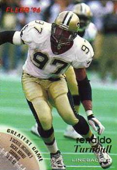 Renaldo Turnbull New Orleans Saints 1996 Fleer NFL #89